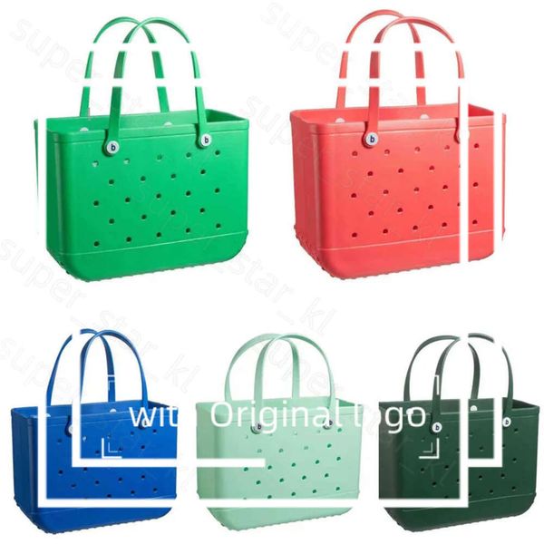 Sommer Beach Bogg Bag Große Frauen Designer PVC EVA TOTE Einkaufsgerichtsbeutel Basketbeutel Cusom Lady Aufbewahrung Waschbar Silicon Moor Bags Eco 776