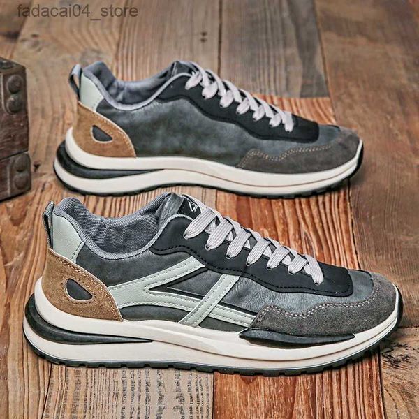 Sapatos de rolo tênis masculinos 2023 primavera novos sapatos masculinos respiráveis confortáveis casuais tênis de corrida antiderrapante formadores resistentes ao desgaste q240201