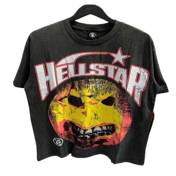 Hellstar Designer T-Shirt En Kaliteli Erkek Gömlek Grafik Tee Giysileri Kadın Moda INS Sokak Giyim Hip Hop T-Shirts Lüks Giysileri Pamuk Nefes Alabilir Baskı
