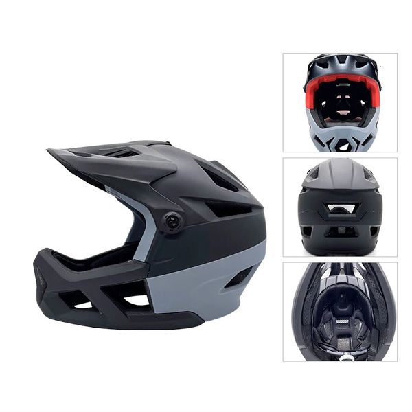 Полное лицо MTB Bicycle Helmet Professional Racing Bike Ultralight Sody Syor Cycling Coldening Security Запасные части 240131