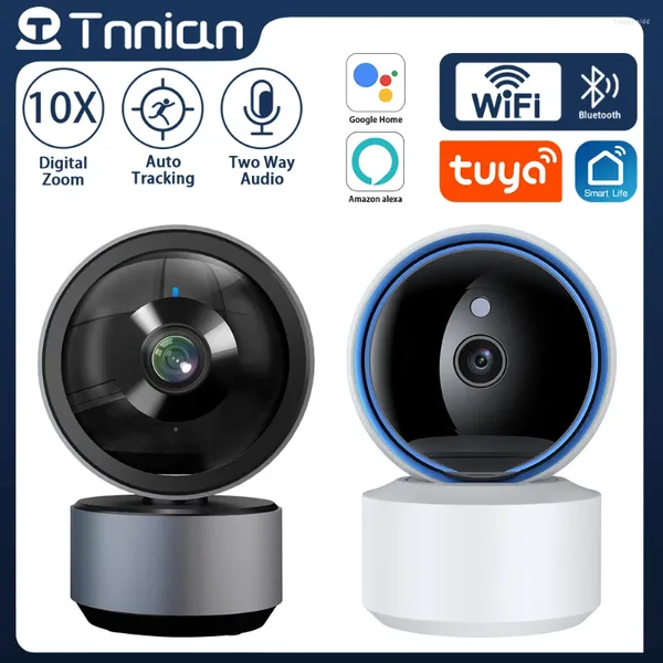 Tnnian 5mp ptz câmera wifi 10x zoom digital ai rastreamento humano segurança interna cctv vigilância ip tuya vida inteligente