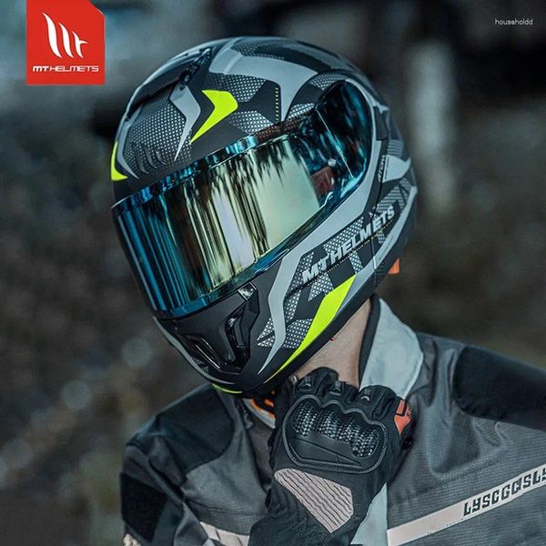 Motosiklet Kaskları Orijinal Mt Atom SV Profesyonel Yarış Eco Dot Onaylı Tam Yüz Modüler Kış