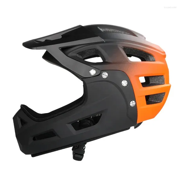 Мотоциклетные шлемы Шлем для горного велосипеда Внедорожный велосипедный шлем Цельная спортивная кепка для лица Мужская легкая