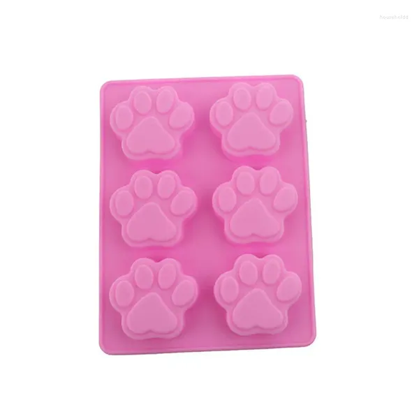 Stampi da forno Modello di zampa di cane adorabile Stampo in silicone Cubo di ghiaccio Sapone Decorazione fondente Forma in silicone Strumenti per decorare torte Cucina