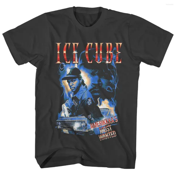 Мужские футболки, мужская одежда, футболка в стиле хип-хоп Ice Cube, винтажная футболка с рисунком, уличная одежда в стиле Харадзюку, оверсайз