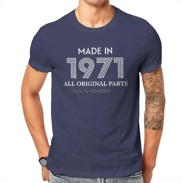Мужские футболки, сделанные в 1971 году, все оригинальные детали классическая футболка для мужчин хлопковая o-образная футболка