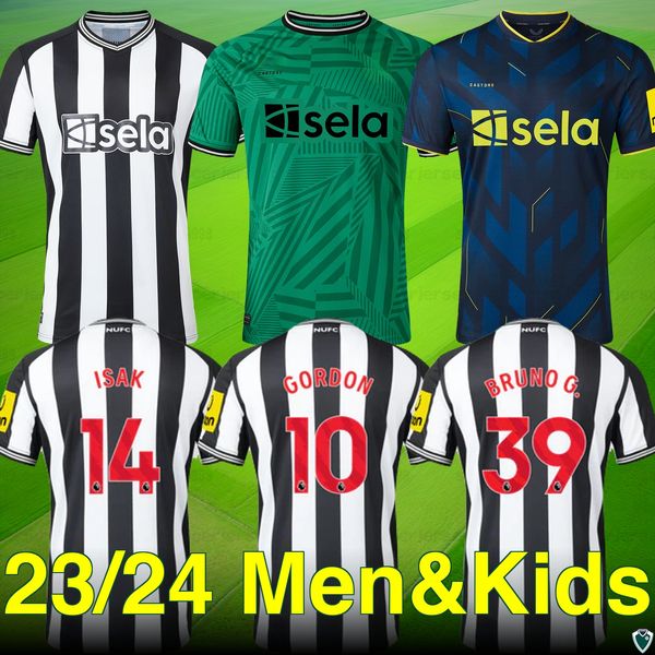 23 24 Magpies Soccer Jerseys-Newccastle-Isak, Gordon, Bruno G., Wilson Editions.Premium para fãs - casa, fora de casa, terceiros kits, coleção infantil.Nome de personalização de vários tamanhos, NÃO.