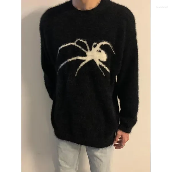 Maglioni da uomo Autunno Inverno Moda Harajuku Animal Men Casual Spider Maglieria Top Pullover a maniche lunghe Y2K Tutti gli abbinamenti di abiti maschili