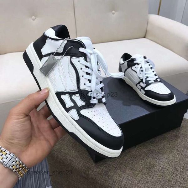 Amiiris 2024 Casual Shoe Designer Skel Mens Sneaker Shoes Board Chunky Top Low New Top Vielseitig Trendy Bone Star Same Leather Ojws