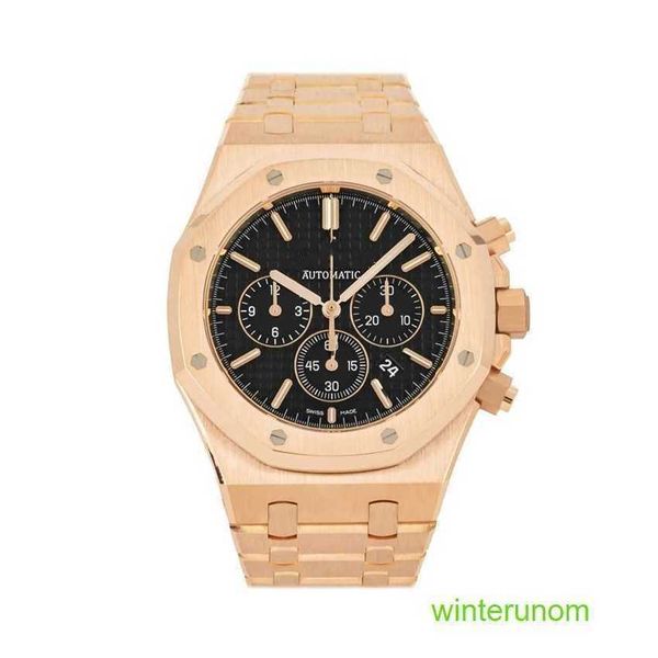 Superclone İsviçre Saatler Audemar Pigue Mekanik Saatler Kraliyet Oak Chrono Auto Gold Erkekler Lüks Otomatik İzleme 26320or.oo.1220or.01 FN 4Buz