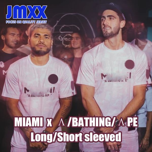 JMXX 23-24 Inter MiamiS BAP ES Co Branded Styles Soccer MLS Maglie Speciale 2023 2024 Uniforme Maglia da calcio da uomo a maniche lunghe Versione fan