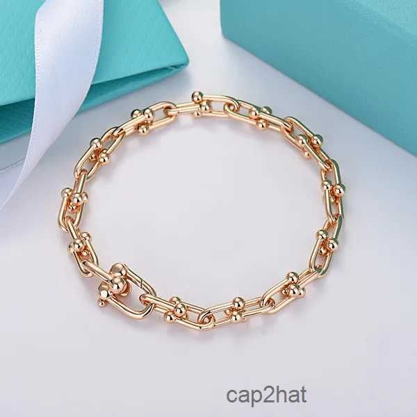 18-каратное золото двойной u-образный браслет-подвеска для женщин, роскошный бренд S925, посеребренные подковы, дизайнерские браслеты в стиле OL, браслеты для вечеринок, свадьбы, красивые украшения 7OVZ