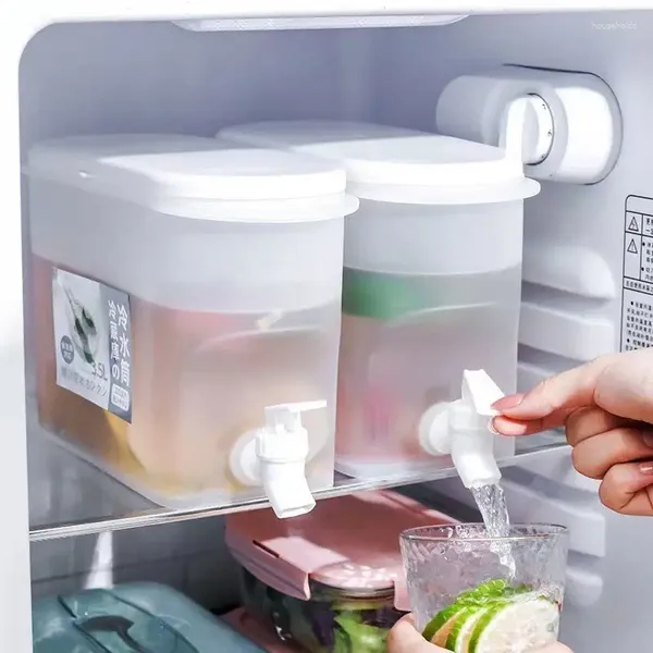 Garrafas de água 3.5L Transparente Freezer Jarro Geladeira Garrafa Fria Uma Necessidade de Verão Gelo com Torneira Hóquei