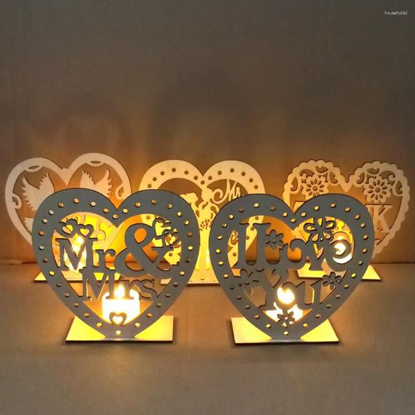 Decorazione per feste Matrimonio in legno A lume di candela Regali rustici Mr e Mrs Ti amo Diserbo Decorazioni per la casa per matrimoni Sposami appena sposato