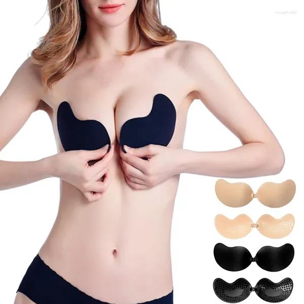 Reggiseni comodi da donna Fly Bra senza spalline in silicone push up invisibile autoadesivo senza schienale Bralette Lift Seamless