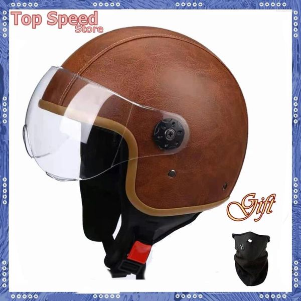 Capacetes de motocicleta Retro Capacete Equitação e Mulheres Quatro Estações Bonito Protetor Solar de Verão para Harley Vespa