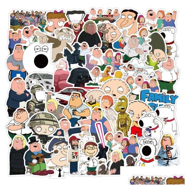 Autoaufkleber 100 Teile/los Lustige Familie TV-Serie Komödie Cartoon Peter Griffin Iti für DIY Lage Laptop Skateboard Drop Lieferung Handys Dhbzs