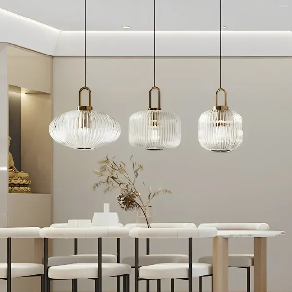 Pendelleuchten Nordic Minimalist Glas Lichter Japanische LED-Kronleuchter für Esszimmer Küche Nachttisch Home Dekoration Hängelampe