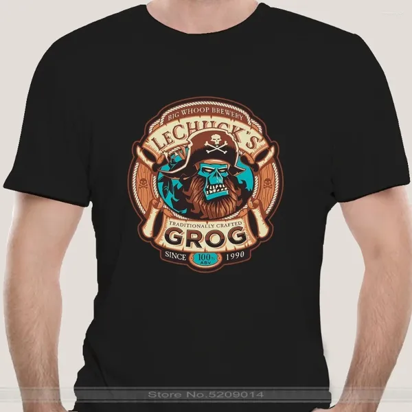 Erkek Tişörtler Erkekler Gömlek Tee Grog Le Chuck S Monkey Adası Tshirts Moda Tişört Pamuk Marka Teeshirt