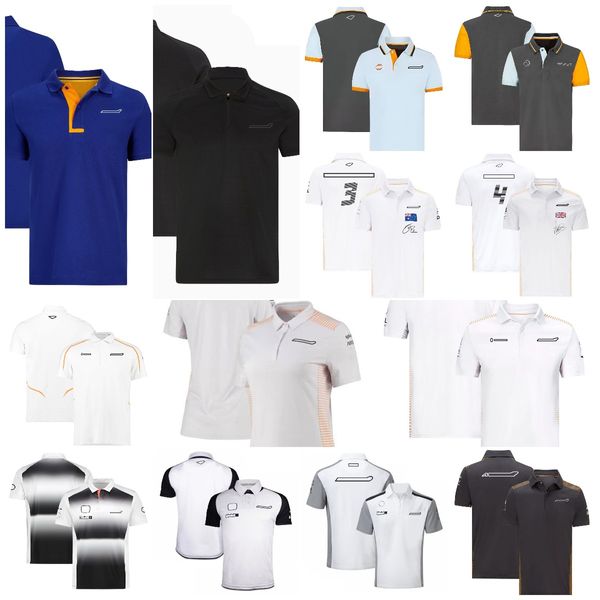 F1 T-Shirt Yeni Kısa Kollu Takım Polo Gömlek Erkekler Yakası Yarış Takımı F1 Resmi Polo Gömlek