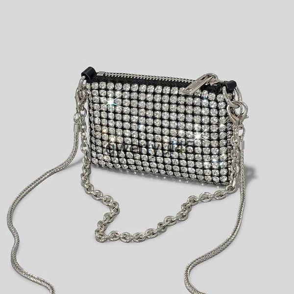 Umhängetaschen Fasion Diamonds Coin Purses Sinny Rinestones Crossbody Sparkle Crystal Mes Soulder Bag Glier Small Pone 2023H2421