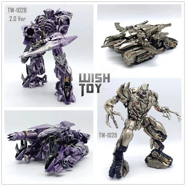 BAIWEI Transformation TW1028 TW-1028 Shockwave 2.0 Ver TW1029 Megatank Movie Studio Series KO SS56 SS13 Actionfigur Roboterspielzeug 240130