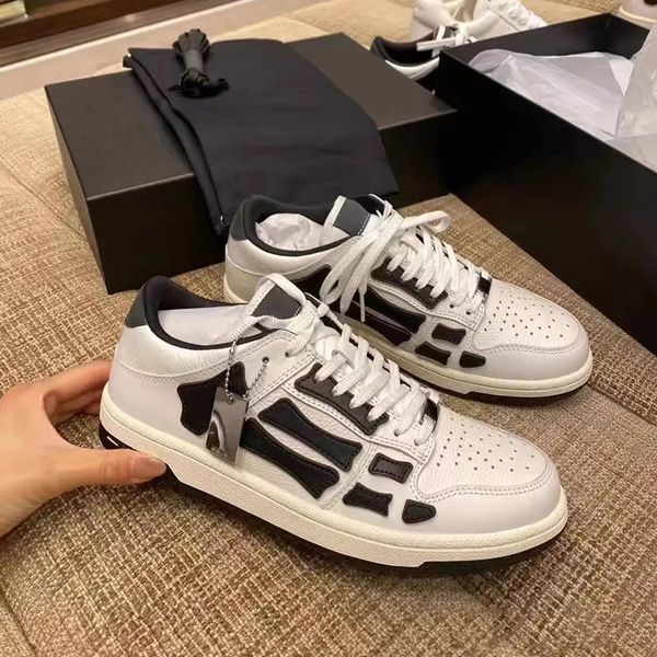 NEUE SKEL TOP HI Sneakers Schuhe Frühling Sneaker Männer Frauen Casual Schuhe Designer Niedrigen Schuh Leder Knochen Oberen EVA Fußbett sport