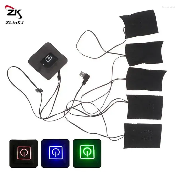 Tapetes 1 conjunto USB elétrico aquecido jaqueta almofada de aquecimento ao ar livre themal quente inverno colete almofadas para acessórios de roupas DIY 5V