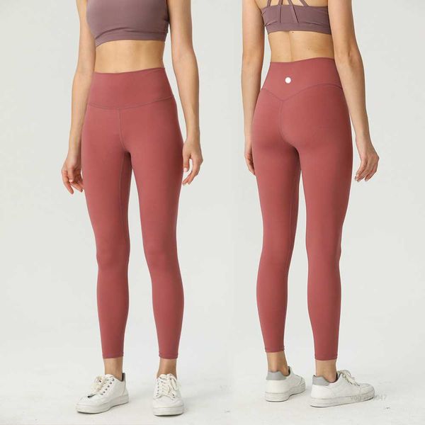 Lu cintura alta yoga leggings calças mulheres push-up fitness macio lululy lemenly alinhar elástico hip elevador em forma de t esportes correndo treinamento senhora ll826 legging i4j7 vsg3