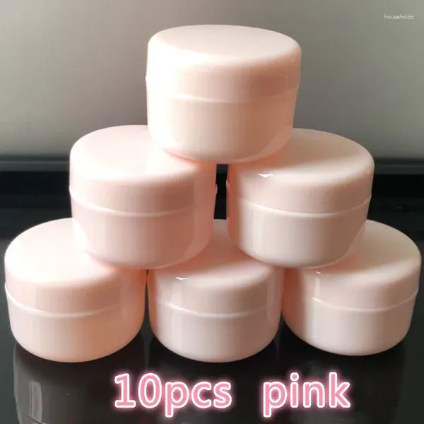 Bottiglie di stoccaggio 10 pezzi 10g barattolo di plastica vuoto in polvere sciolto con tappo contenitore cosmetico scatola setaccio portatile da viaggio compatto