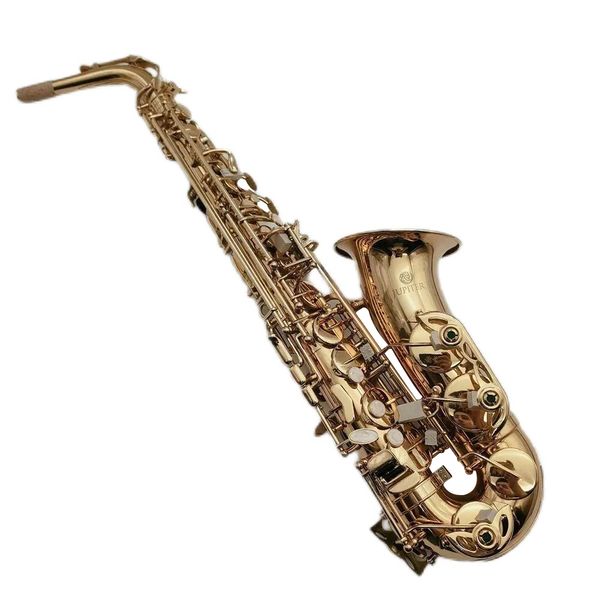 Jupiter jas 767gl alto eb tune saxofone nova chegada latão ouro laca instrumento musical e-flat sax com caso acessórios