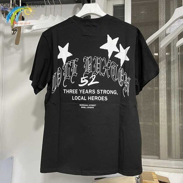 Herren T-Shirts 24SS Männer Frauen High Street Übergroßes CB Kurzarm T-Shirt Sanskrit Buchstabe Stern Druck Cole Buxton T-Shirt Übergroß Q240201