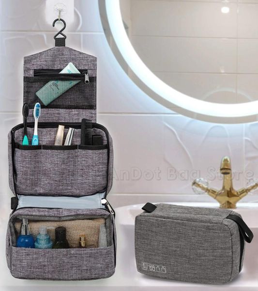 Borse per cosmetici Borsa per il lavaggio Tessuto cationico Doccia sospesa Bagno da toilette portatile per palestra da viaggio e all'aperto