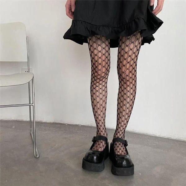 Frauen Socken Ultra-dünne Elastische Nachtclub Dress Up Lolita Mehrfarbige Sexy Fishnet Strümpfe Grid Hohl Strumpfhosen Strumpfhosen