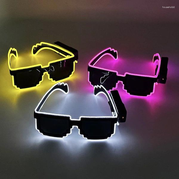 Partyzubehör, modische, leuchtende Neon-Cyberpunk-Brille, LED-Licht, Bar-Sonnenbrille, Festival-Club-Requisiten, leuchtender Rave