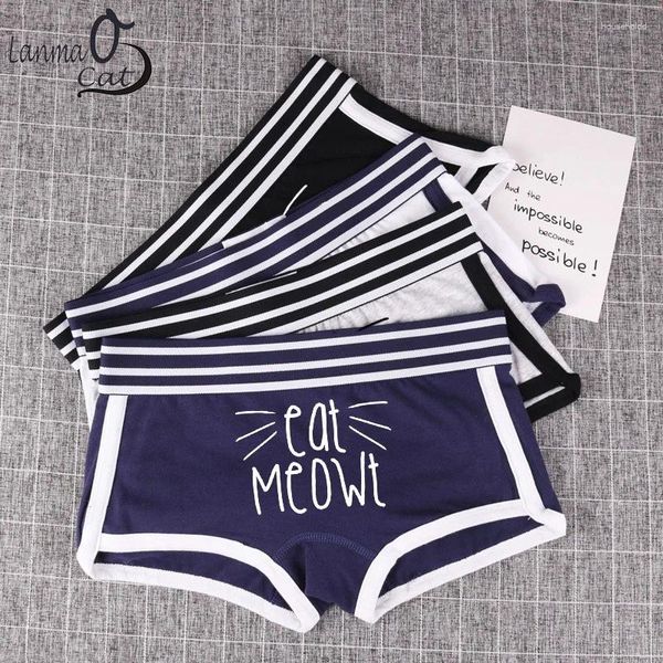 Mutandine da donna Pantaloni corti Pantaloncini da donna Stampa divertente Boxer Ss per biancheria intima di cotone Pantaloncini comodi Pantaloncini