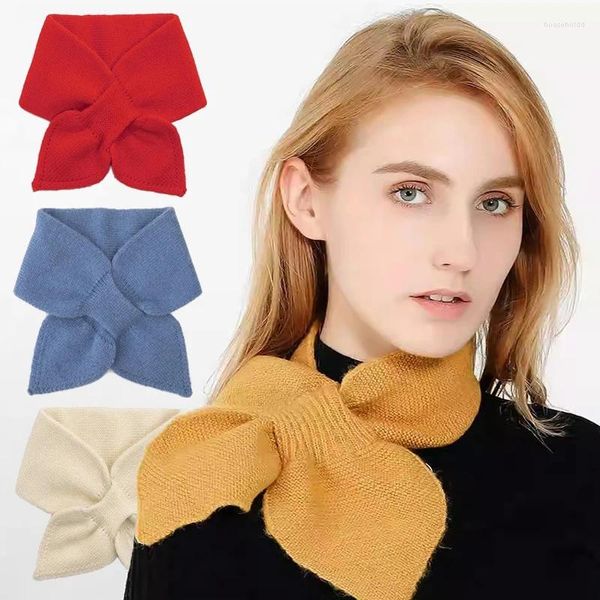 Lenços Doce Luz Luxo Borboleta Em Forma De Malha Designer Cachecol Super Macio Requintado Moda Quente Bonito Versátil Loophole Neckerchief