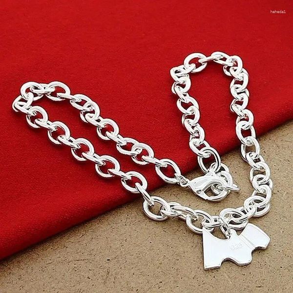 Ciondoli CHUANGCHENG Eleganza senza tempo Targhette per cani in argento sterling 925 Collana con ciondolo Gioielli a catena