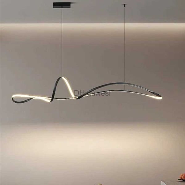 Lampade a sospensione Lampade a sospensione moderne e minimaliste a LED Eleganti per isola cucina Soggiorno Sala da pranzo Lampadari a soffitto Apparecchio di illuminazione per interni YQ240201