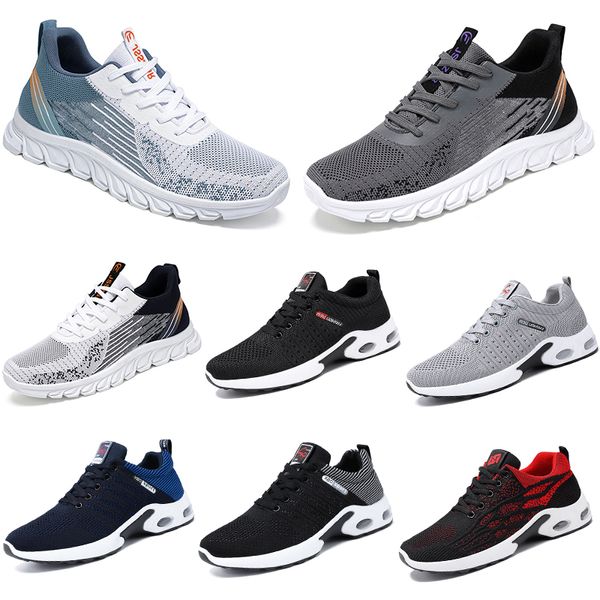 2024 primavera sapatos masculinos caminhadas correndo sapatos planos sola macia preto branco vermelho confortável moda antiderrapante tamanho grande 39-45 tendências