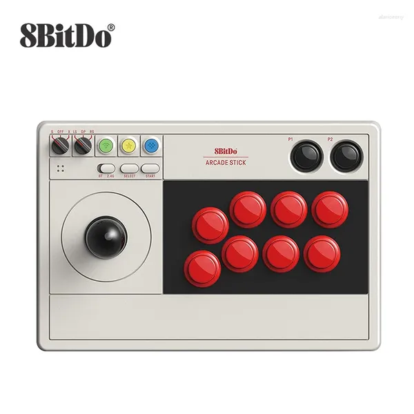 Gamecontroller 8Bitdo Arcade Stick für Nintendo Switch Windows unterstützen kabelgebundenes drahtloses Bluetooth und 2,4G mit Empfänger