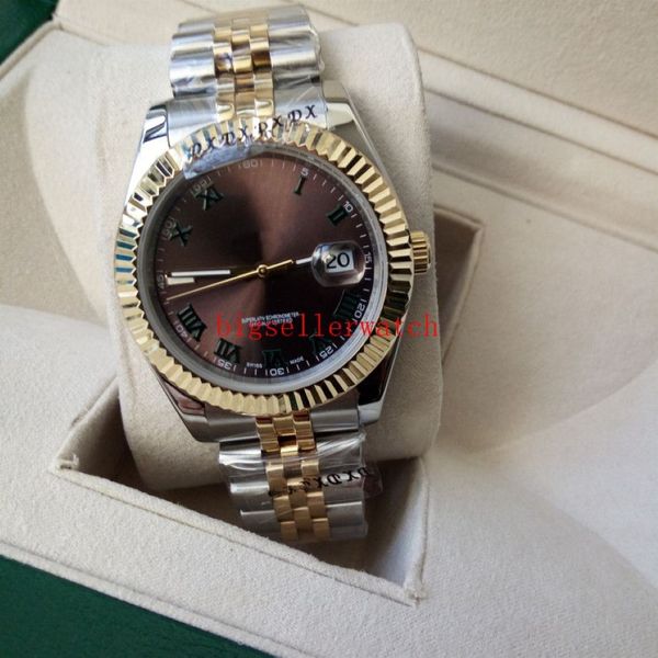 Relógio de luxo masculino automático 2813 wimbledon cinza romano dial 126333 ouro aço 116333 relógios datejust pulso317g