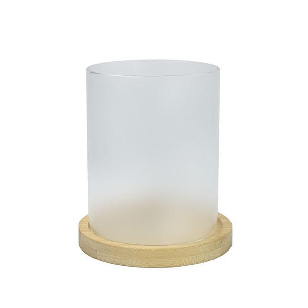 Plantadores Potes Sublimação Vidros Transparentes Vasos de Flores e Plantadores Térmicos Foscos com Pedestal de Bambu Lg19 Drop Delivery Home Garden Dhr9x