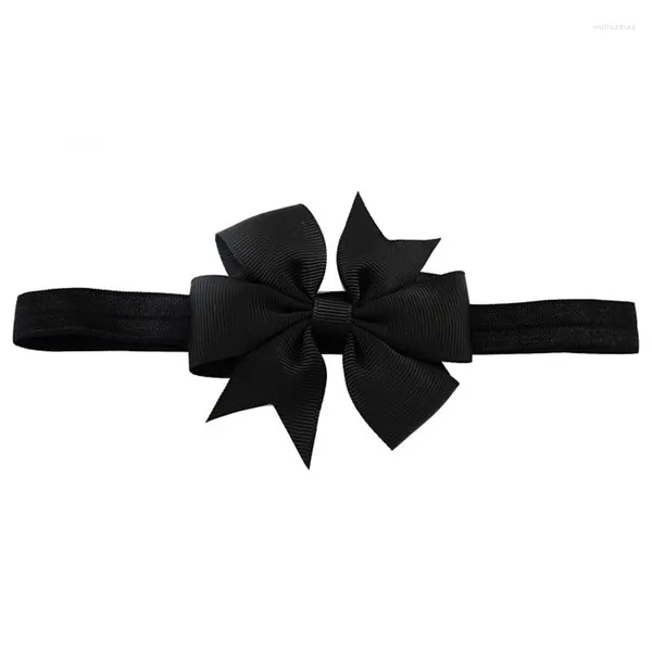 Шапки 1 шт. для маленьких девочек, волосы, галстук-бабочка, лента, декор, повязка на голову (черный)