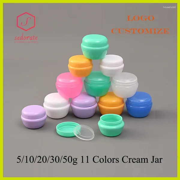 Vorratsflaschen 10/20/50 Stück leere Plastikgläser 5 g 10 g Mini-PP-Creme 20 g 30 g 50 g Nachfüllflaschendosen Reisebehälter Serumtopf JX012