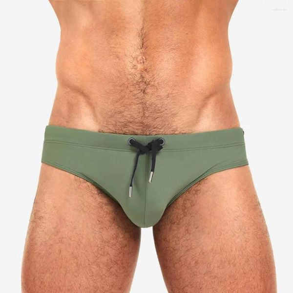 Herren-Bademode, Herren-Badehose, sexy Low-Rise-Strand-Badehose, Badeanzug, Herren-Höschen, Bade-Tanga, Surf-Shorts, Push-Up-Unterhose