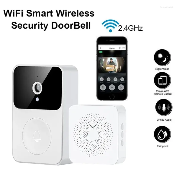 Doorbells x9 Ana Sayfa Hoş Geldiniz Doorbell Akıllı Kablosuz Su Geçirmez Uzak Uygulama Cep Telefonu İçin Akıllı Kapı Zil Zil