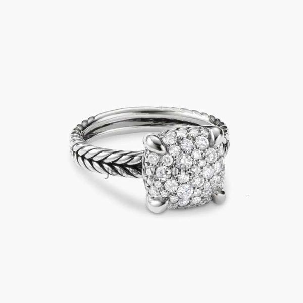 Pearl Dy Ring Designer Luxury Top Jewelry Rings Jóias Jóias Botão de Shell Ring Thread Fashion Four Garra Novo estilo Acessórios de alta qualidade para presentes Diamante completo
