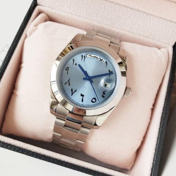 2019 Limited Edition automatische mechanische Uhr Daydate Herrenuhr männlich 40 mm Saphirglas Uhr mit arabischem Text, geschwungenes Uhrwerk279x