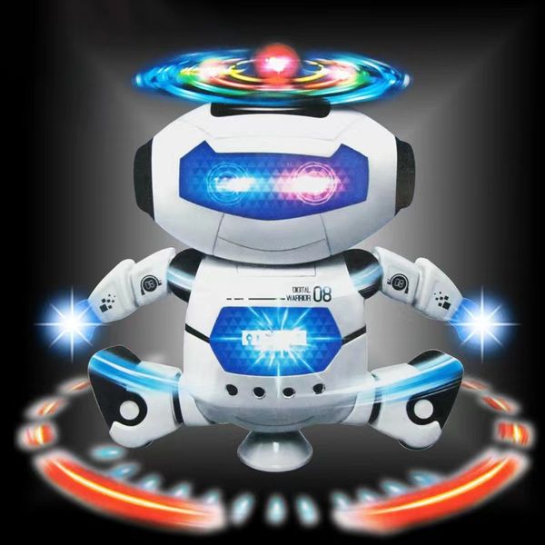 Luzes LED Robô de música e dança com luz 3D e robô de música infantil muito atraente